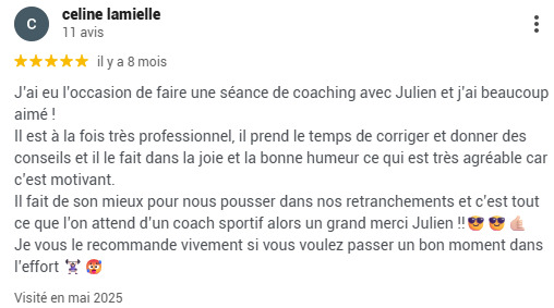 avis sur julien coach sportif hossegor capbreton